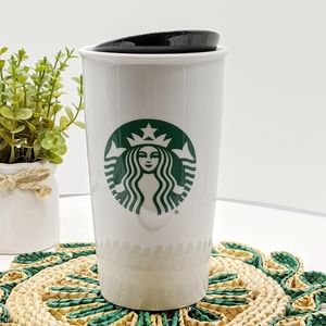 STARBUCKS WHITE/GREEN MERMAID Tumbler with Lid